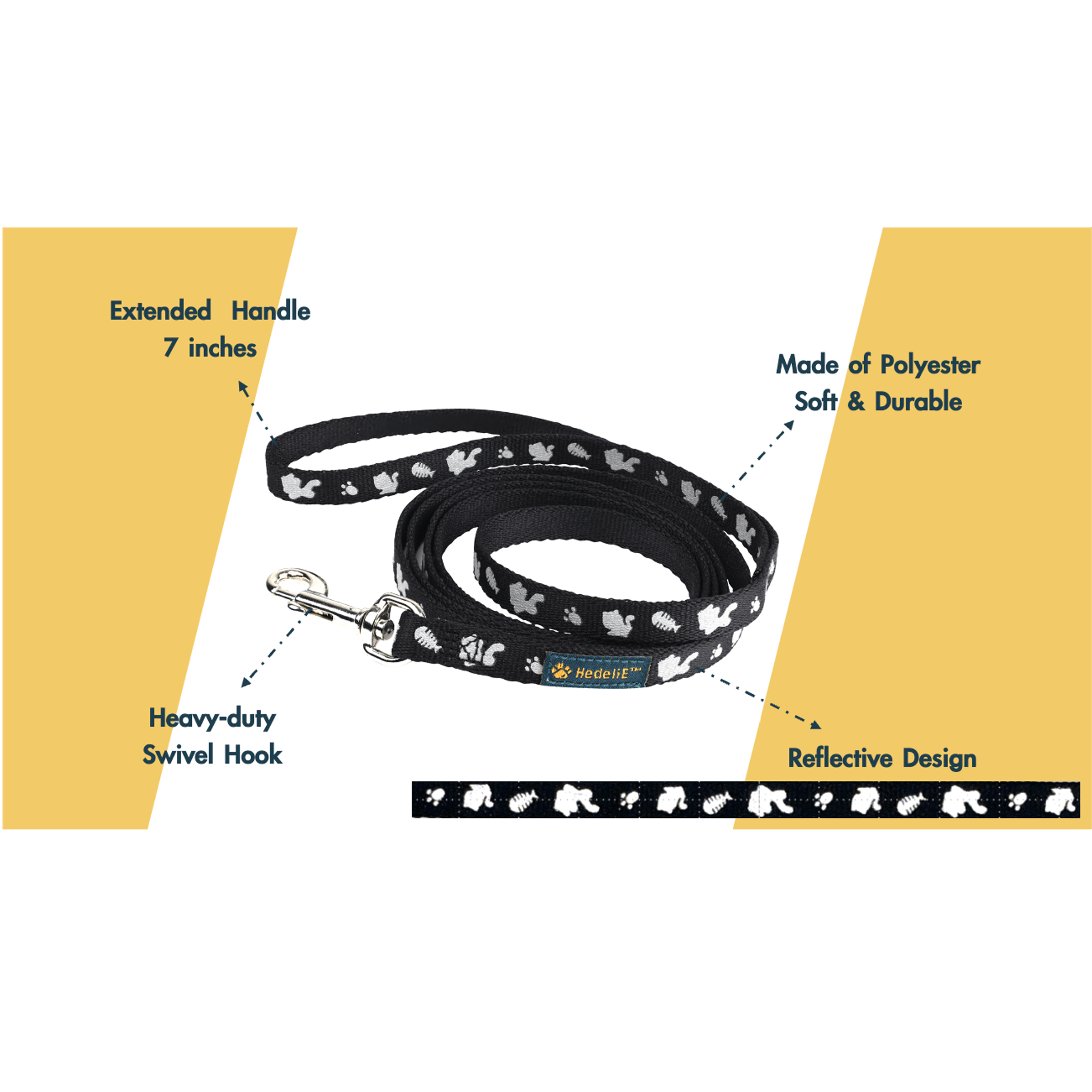 Reflective Leash for Puppy and Cat HedeliE Reflective Leash for Puppy and Cat HedeliE