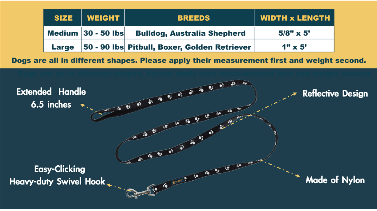 Reflective Nylon Dog Leash HedeliE Reflective Nylon Dog Leash HedeliE