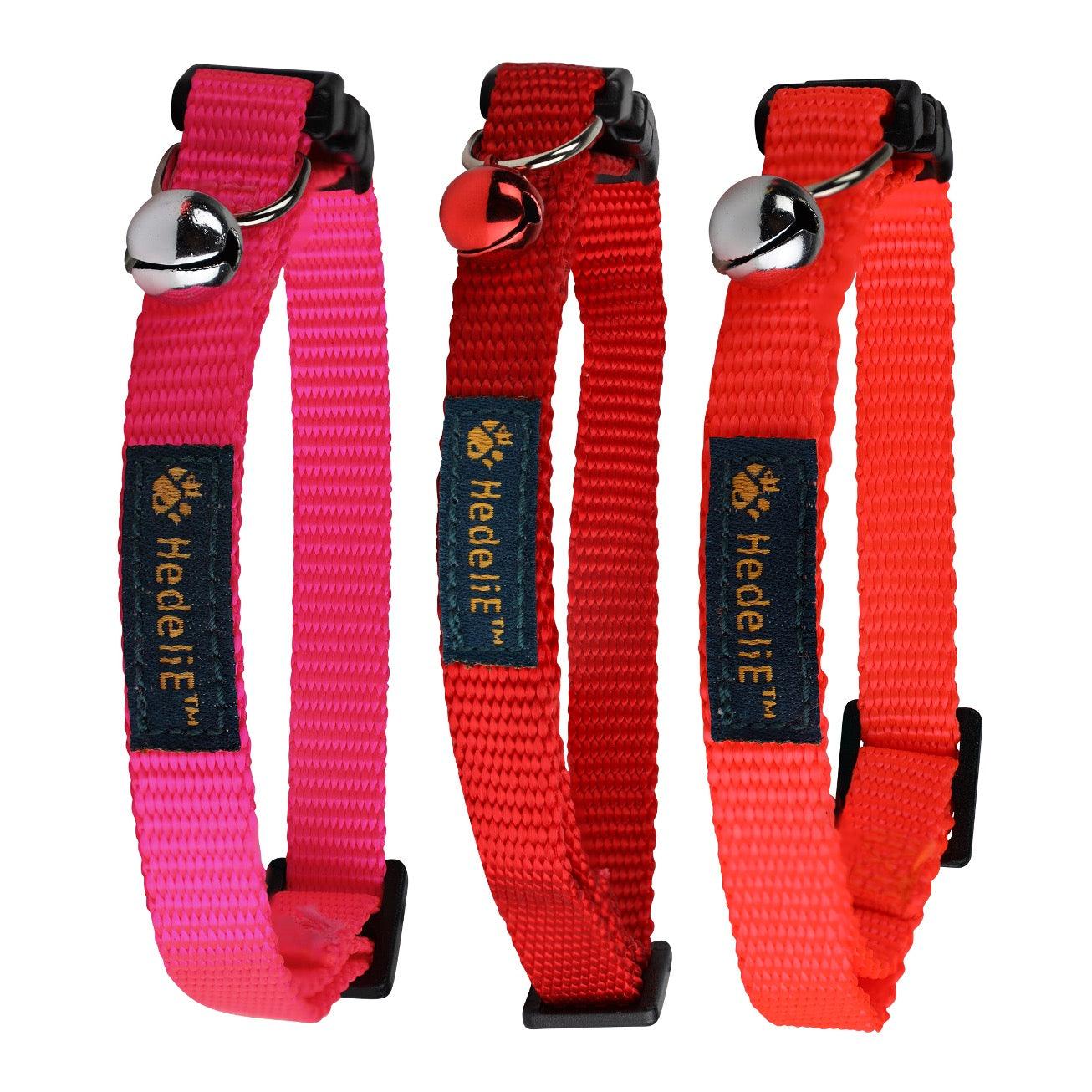 3-color Nylon Cat Collar Set (3 Pack) HedeliE 3-color Nylon Cat Collar Set (3 Pack) HedeliE