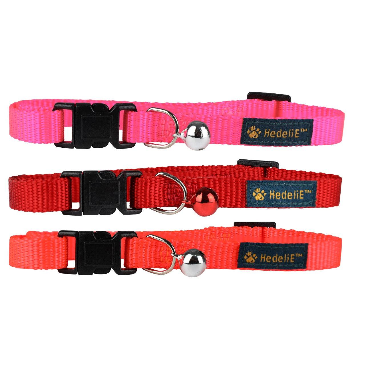 3-color Nylon Cat Collar Set (3 Pack) HedeliE 3-color Nylon Cat Collar Set (3 Pack) HedeliE