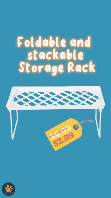 Foldable Storage Rack For Kitchen, Bathroom, and Office HedeliE