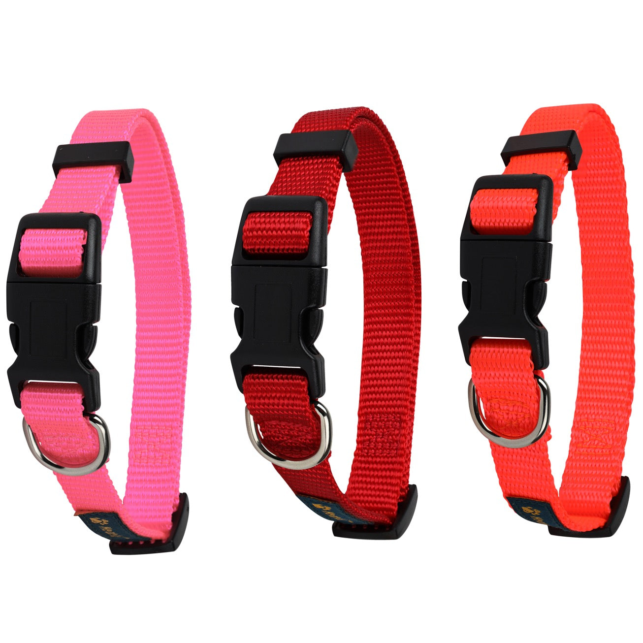 3-color Nylon Dog Collar Set (3 Pack) HedeliE