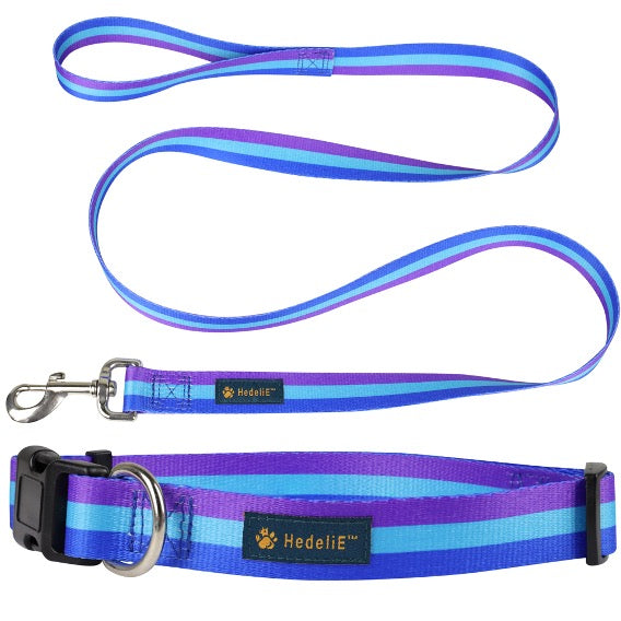 Trio Polyester Dog Collar and Leash Set HedeliE